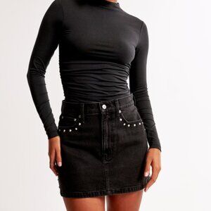 Demin Studded Mini Skirt